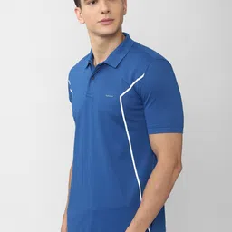 Van Heusen Men Blue Polo Collar T-shirt image 3