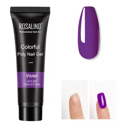 ROSALIND UV & LED Soak-Off Colorful Poly Nail Extension Gel 15 ml - Violet image 3