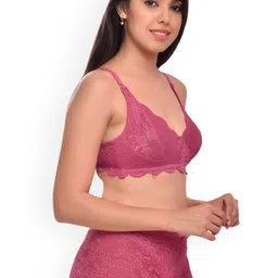 PIBU Pack Of 2 Self-Design Net Bra & Boy Shorts image 2