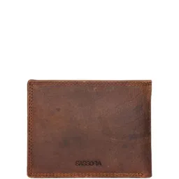 Sassora Men Animal Printed Embellished Leather Two Fold Wallet image 2