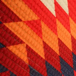 HOMADORN Orange & Red Ethnic Motifs Printed Anti Skid Floor Mat image 4