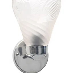 SHREE KALA HOME DECOR Chrome Shunk Design Glass Wall Sconce Light image 3