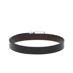 LOUIS STITCH Men Black Textured Leather Reversible Formal Belt image 4