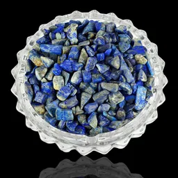 reiki crystal products Natural Crystal Lapis Lazuli Chips Crystal Chips Stone Chip For Healing and Vastu Correction or Increase Energy Pack of 200 Grams Stone Regular Asymmetrical Crystal Pebbles image 3