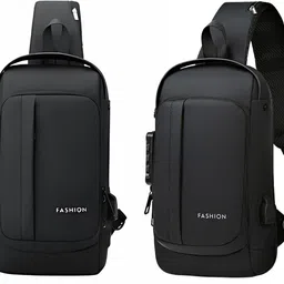 Black, Multicolor Men & Women Sling Bag Stylish Waterproof Crossbody Sling Bag Lock USB Charging Port for Men & Women-image-76