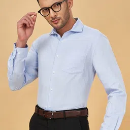 Peregrine by Pantaloons Self Design Cotton Formal Shirt-image-2