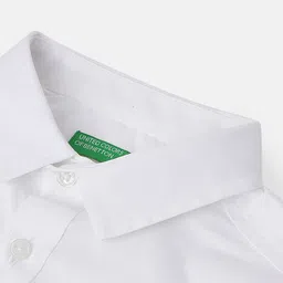 United Colors of Benetton Boys Spread Collar Regular Fit Formal Shirt image 3