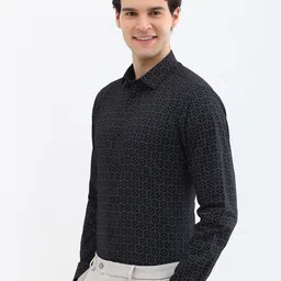 Allen Solly Men Spread Collar Geometric Printed Cotton Slim Fit Formal Shirt image 3
