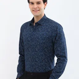 Allen Solly Men Spread Collar Geometric Printed Cotton Slim Fit Formal Shirt image 5