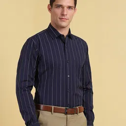 Allen Solly Men Spread Collar Vertical Striped Cotton Slim Fit Formal Shirt image 2