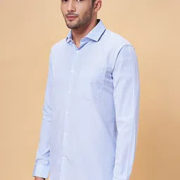 Peregrine by Pantaloons Micro Checked Slim Fit Cotton Formal Shirt image 3