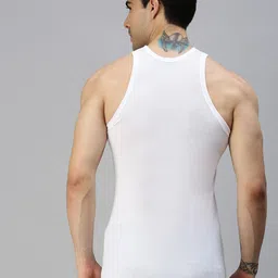 Lux Cozi Men Pack Of 3 Pure Cotton Basic Innerwear Vest image 5
