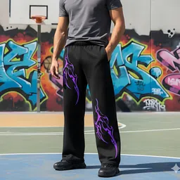 bartus Men Printed Black Track Pants image 1