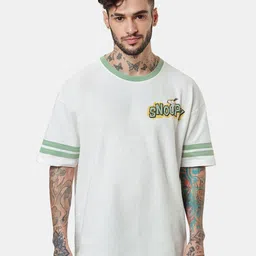 The Souled Store Peanuts Snoopy Sketch Print Pure Cotton Oversized T-Shirt image 3