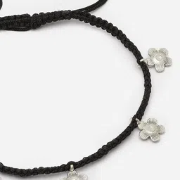 Sanjog Women Silver Plated German Silver Oxidised Anklet image 4