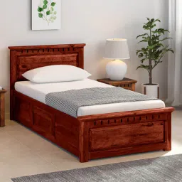 woodsworth from pepperfry Zurndorf Sheesham Wood Single Bed In Scratch Resistant Honey Oak Finish With Box Storage-picture-35