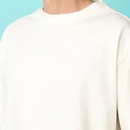 V-Mart Round Neck Drop-Shoulder Sleeves Cotton Casual T-Shirt image 3
