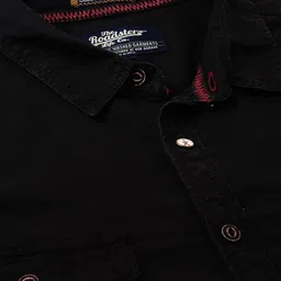 Roadster Men Black Regular Fit Solid Sustainable Casual Shirt image 5