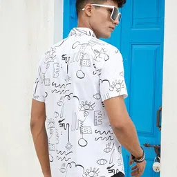 Campus Sutra Abstract Printed Classic Regular Fit Casual Shirt image 3