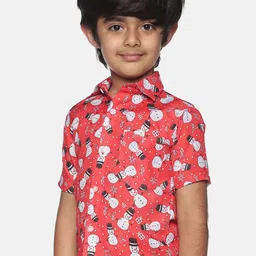 Sethukrishna Boys Conversational Printed Cotton Casual Shirt image 3