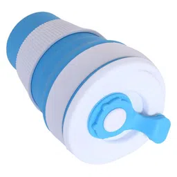 Kuber Industries Blue & White Printed Matte Dishwasher Safe Collapsible Mug 350 ml image 2