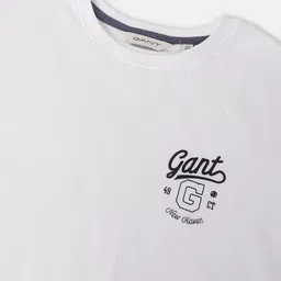 GANT Solid Round Neck Regular Fit T-Shirt image 3