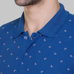 FLOSBERRY Stylish Men Conversational Printed Polo Collar T-shirt image 3