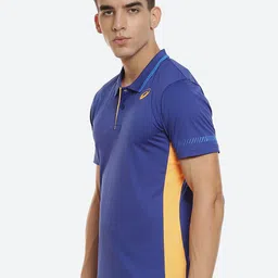 ASICS Men Blue Padel M Polo Collar Tennis T-shirt image 2