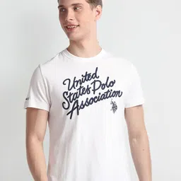 U.S. Polo Assn. Denim Co. Printed Short Sleeves Round Neck Cotton T-shirt image 3