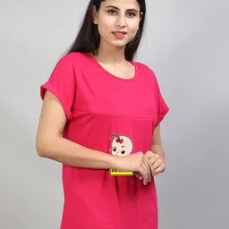 SillyBoom Graphic Printed Extended Sleeves Maternity T-shirt image 2