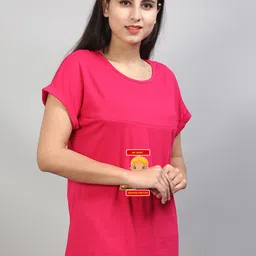 SillyBoom Graphic Printed Extended Sleeves Maternity T-shirt image 4