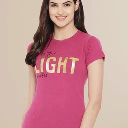 Fabflee Women Pack of 3 Typography Print T-shirt image 4