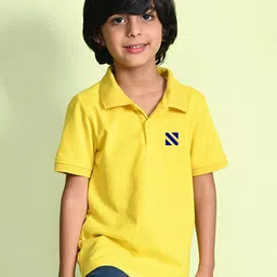 NUSYL Boys Polo Collar Applique T-shirt image 3