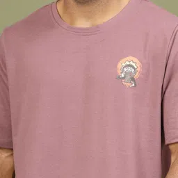 Rigo Printed Drop-Shoulder Sleeves Oversized Fit Cotton T-shirt image 3