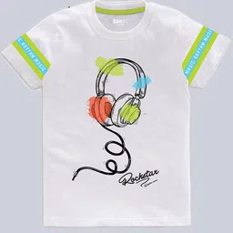 BAESD Boys Pack Of 2 Printed Pure Cotton T-shirts image 2