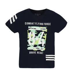 PLUM TREE Boys Pack Of 2 Graphic Printed Pure Cotton T-Shirt image 4