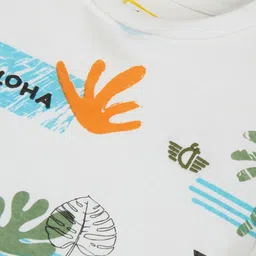 Gini and Jony Boys Conversational Printed Cotton T-shirt image 3