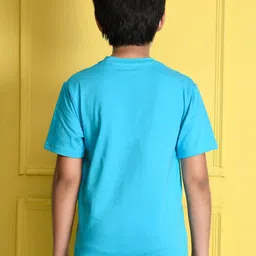 NUSYL Boys Blue Printed T-shirt image 3