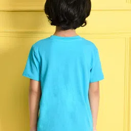 NUSYL Boys Blue Printed T-shirt image 3