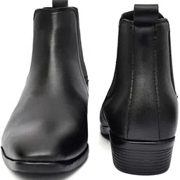 n n creaction Casual Leather Chelsea Zip Elastic Boots For Men image 2