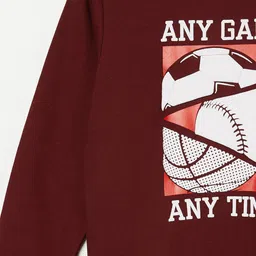 Fame Forever by Lifestyle Boys Red Graphic Printed Sweatshirt image 2