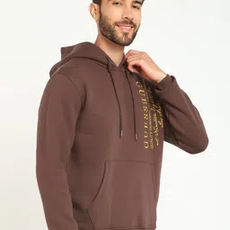 GUESS Typography Printed Hooded Neck Long Sleeves Pullover Sweatshirt image 3