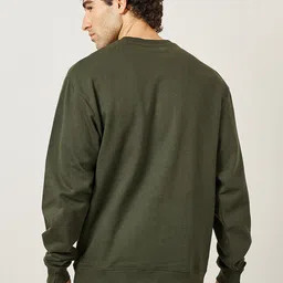 Styli Olive Green Round Neck Long Sleeves Sweatshirt image 3
