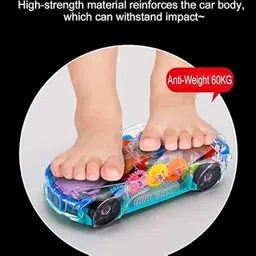 joyfuljourney Toddler Transparent Car – Flashing Lights + [Free Flash Card] image 4