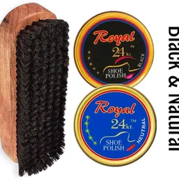 Royal24kt SHOE Wax polish, Colour - Natural , Black & shoe Brush Leather Shoe Wax Polish-picture-44