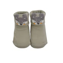 Yellow Bee Boys Infant Pack Of 2 Patterned Ankle-Length Anti-Skid Cotton Socks image 3