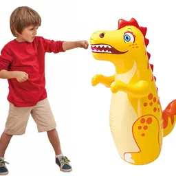 breewell 3D Bop Inflatable Hit Me Punching Bags, Dinosaur for Toddlers Inflatable HitMe Toys image 2