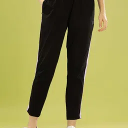 Women Solid Black Track Pants-image-30
