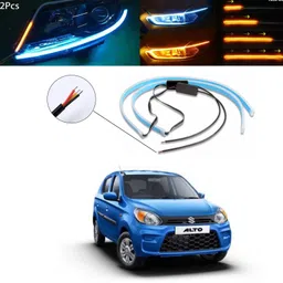 gadiparts ™ Car Audi Light Flexible Strip DRL White And Yellow LED 01 For Alto k10 Car Fancy Lights image 1