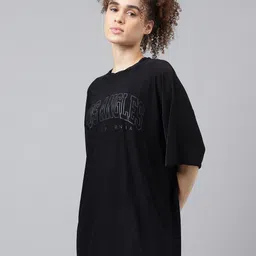 MKH Typography Printed Drop-Shoulder Sleeves Relaxed Fit Dri-FIT T-shirt image 4